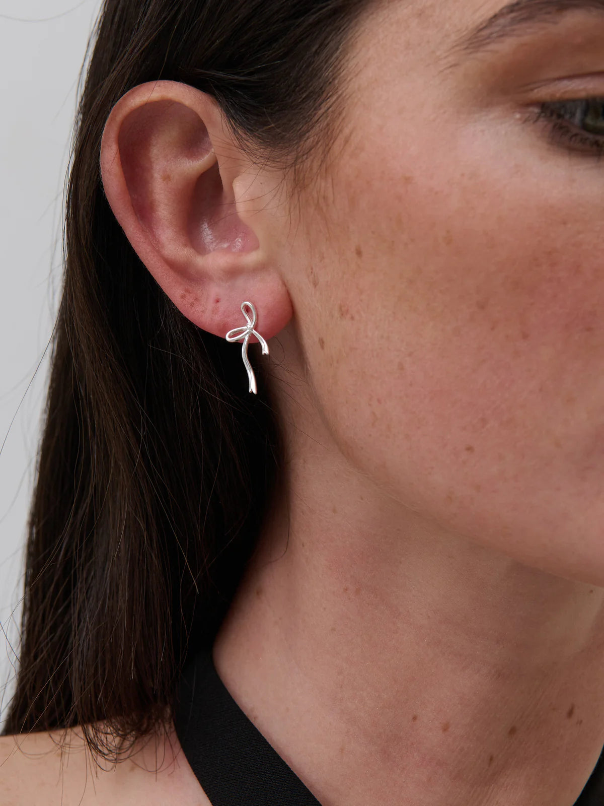 Maison Bow Earrings - Silver