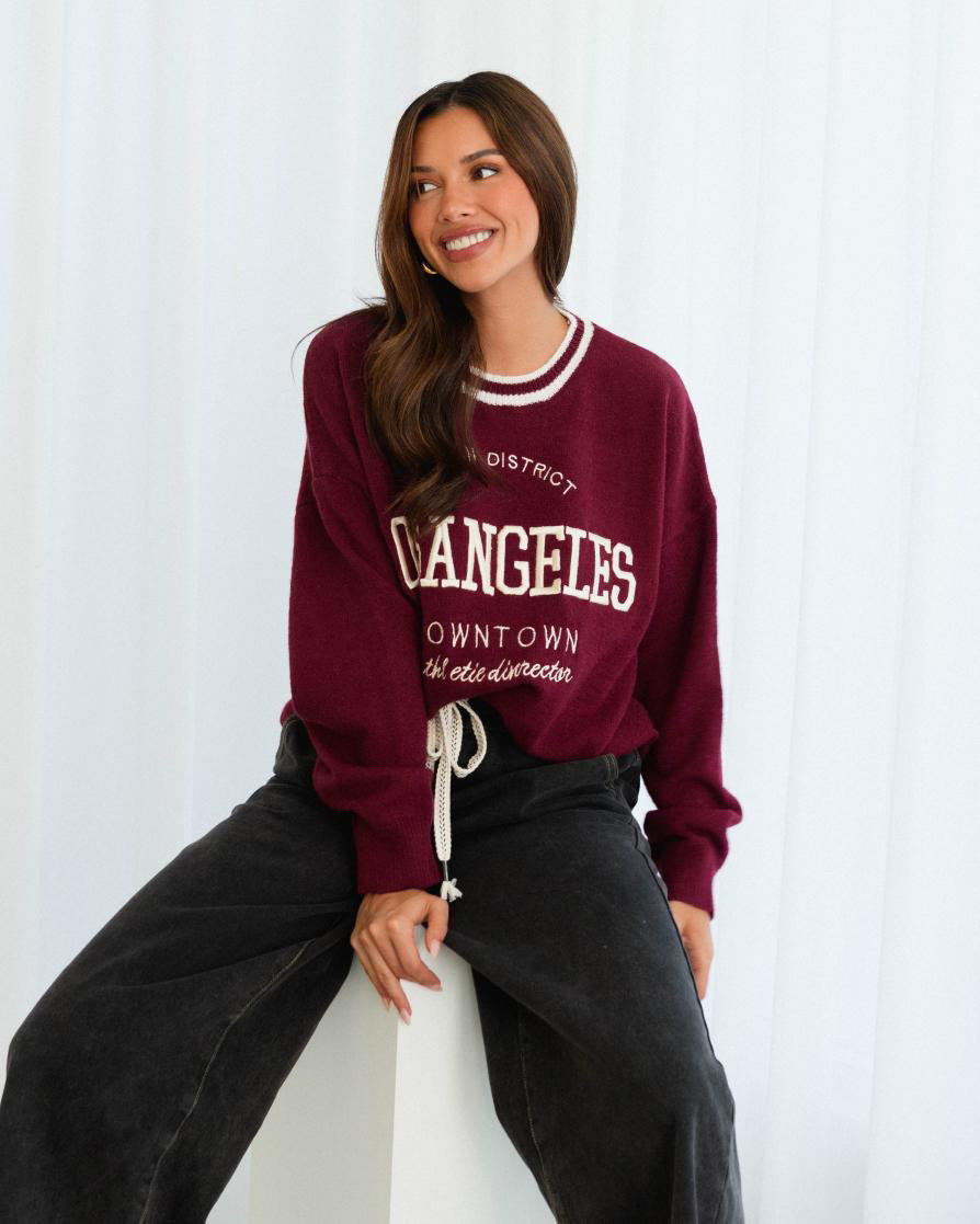 Asha Knit - Maroon