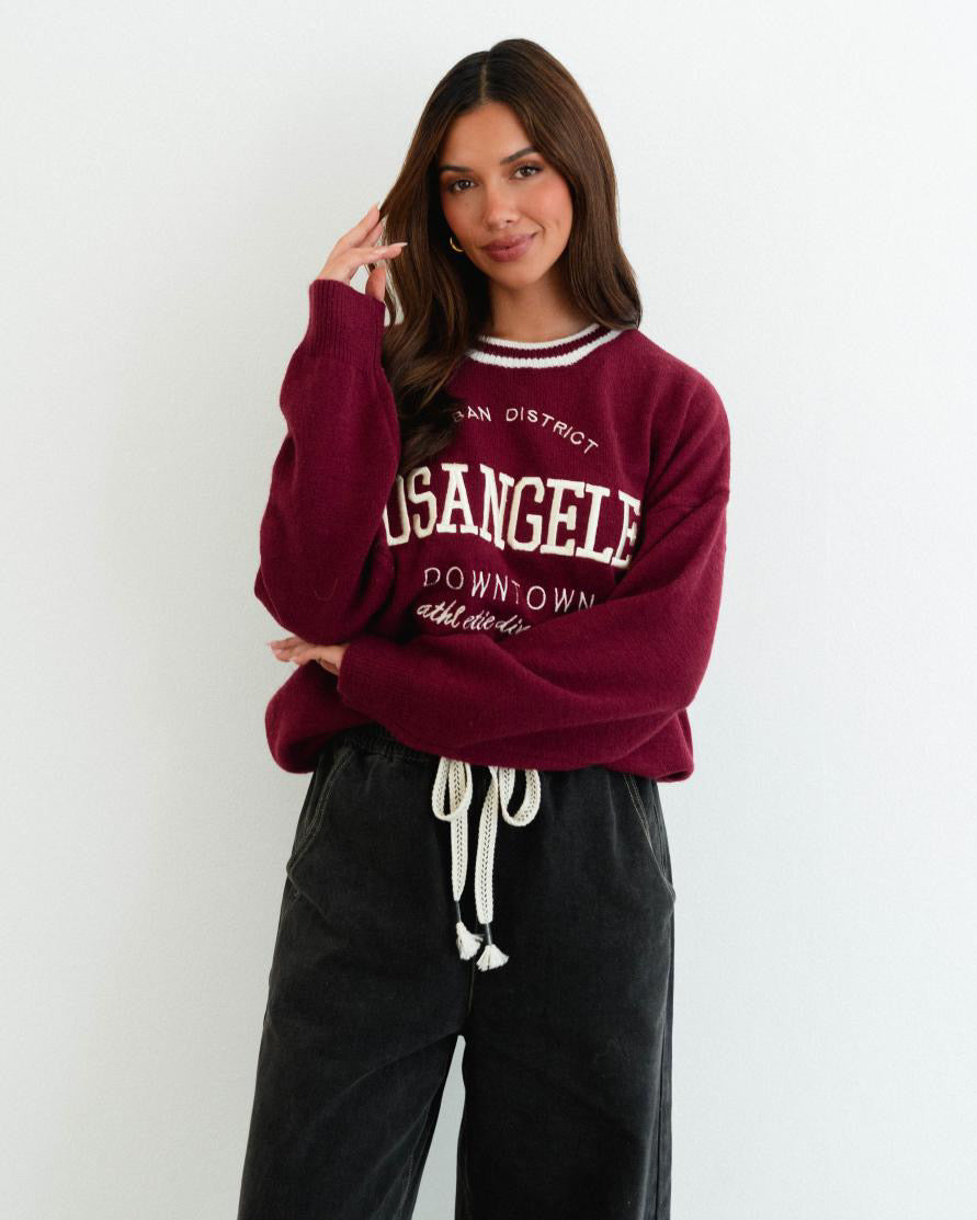 Asha Knit - Maroon