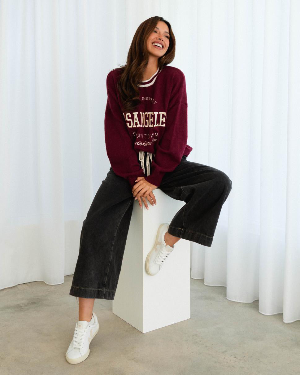 Asha Knit - Maroon