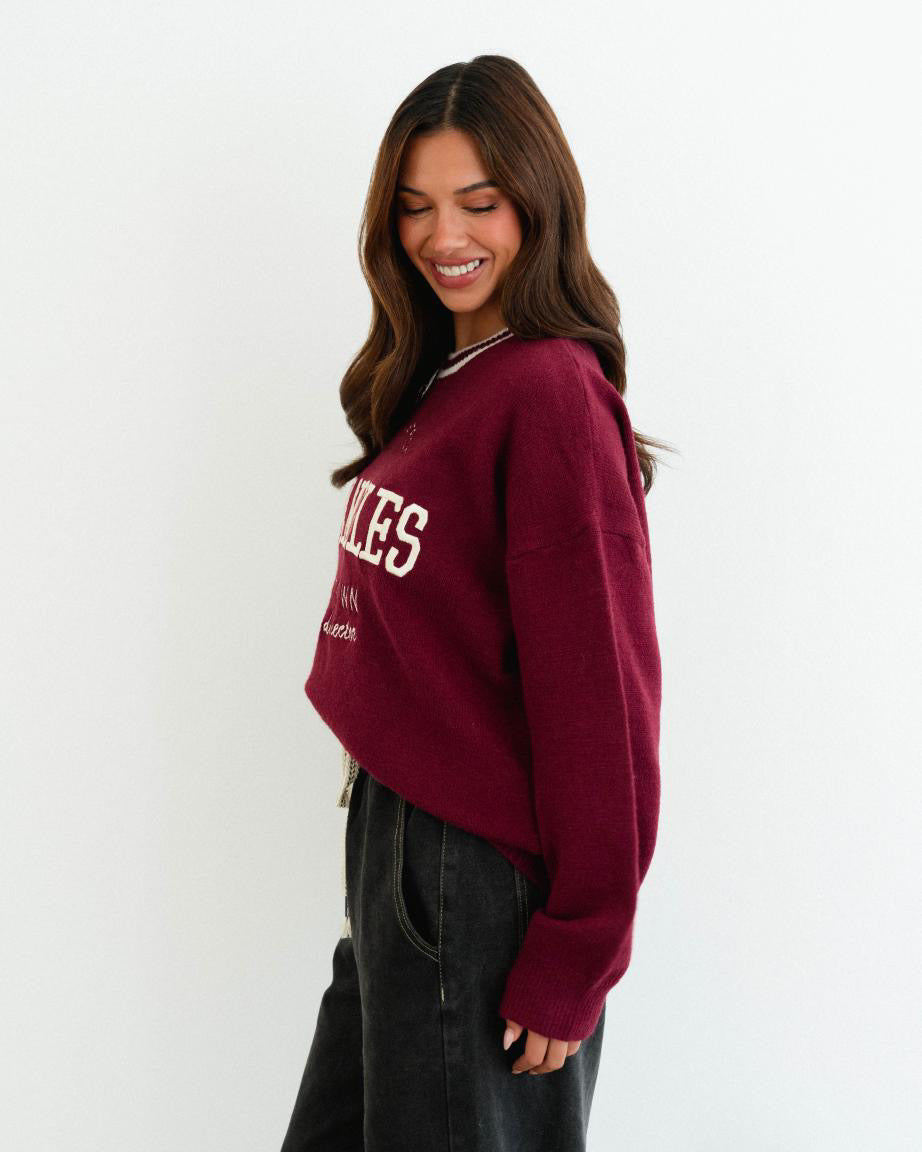 Asha Knit - Maroon