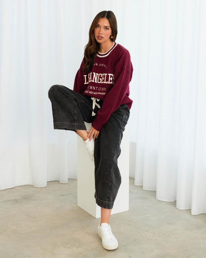 Asha Knit - Maroon