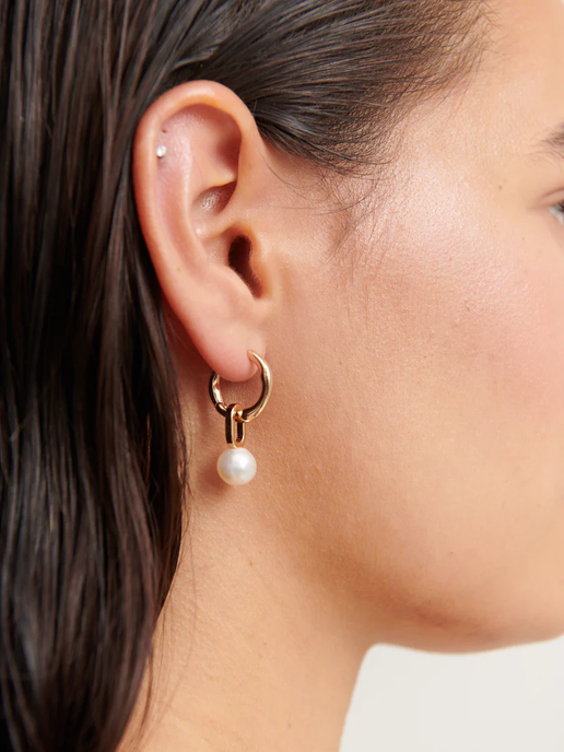 Bella Pearl Hoop earrings